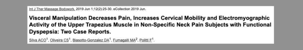 Manipolazione viscerale e dolore cervicale